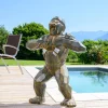 Statue origami gorille black antique 80 cm
