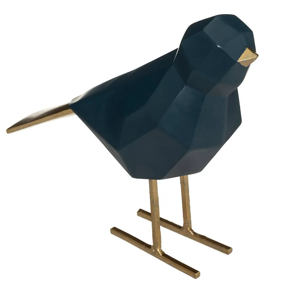 Statue origami Oiseau - résine - H16 cm - Rose- Atmosphera