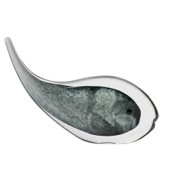 Statuette baleine grise verre 18x25x6cm