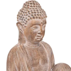 Statuette Bouddha - effet bois H67 cm - Atmosphera