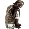 Statuette Bouddha assis - résine H28 cm - Multicolore- Atmosphera