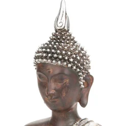 Statuette Bouddha assis - résine H28 cm - Multicolore- Atmosphera