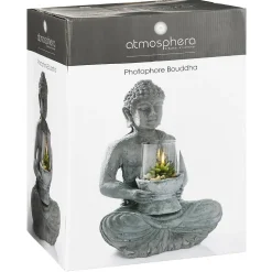 Statuette Bouddha assis - ciment H40 cm - Atmosphera