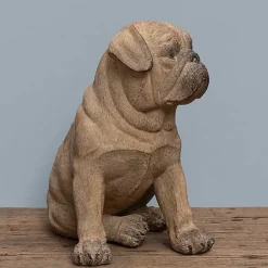 Statuette chien carlin en résine 38x25x39cm