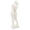 Statuette Couple - résine - blanc - H33 cm - Atmosphera