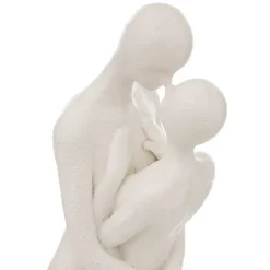 Statuette Couple - résine - blanc - H33 cm - Atmosphera
