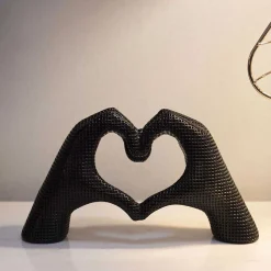 Statuette en polyrésine Hands lover 25x7.5x13.5 cm