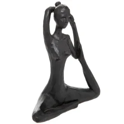 Statuette femme - résine - H22 cm - Noir- Atmosphera