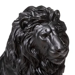 Statuette Lion - noir H80 cm - Atmosphera