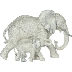 Statuette Éléphant - résine - H15 - 5 cm - Marron- Atmosphera