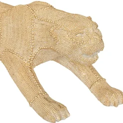 Statuette Panthère - résine - doré - H15 cm - Atmosphera