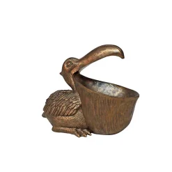 Statuette pélican résine 19x11x23cm