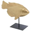 Statuette poisson Océane doré H25cm - Atmosphera