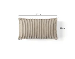 Stella - coussin - en velours côtelé grosses côtes - 32x57 cm - Lisa Design