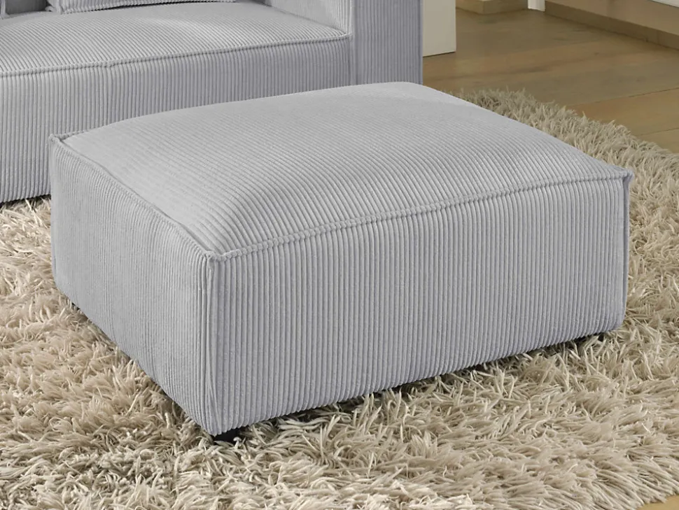 Stella - pouf en velours côtelé - style contemporain - Lisa Design