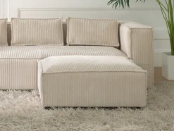 Stella - pouf en velours côtelé - style contemporain - Lisa Design