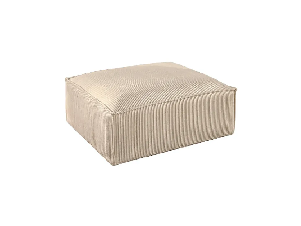 Stella - pouf en velours côtelé - style contemporain - Lisa Design