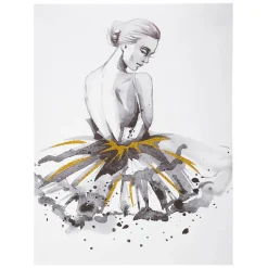 Sticker Danseuse - 30x40 cm - Doré- Atmosphera