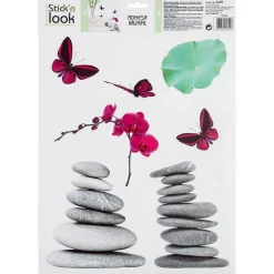 Sticker illustratif Zen 30X42- Multicolore- Atmosphera