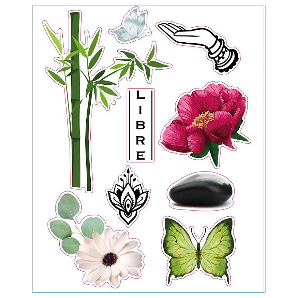 Sticker illustratif Zen 30X42- Multicolore- Atmosphera