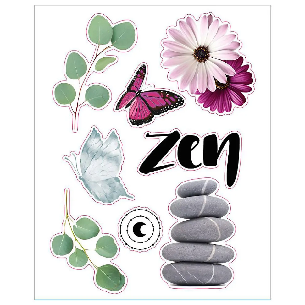 Sticker illustratif Zen 30X42- Multicolore- Atmosphera