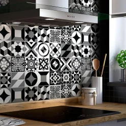 Sticker Mural Carrelage adhésif Cuisine Salle de Bain - 24 STICKERS CARRELAGES AZULEJOS AGNES - 24stickers15x15cm