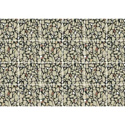 Sticker Mural Carrelage adhésif Cuisine Salle de Bain - 24 STICKERS CARRELAGES TERRAZZO OMBRIE - 24stickers15x15cm