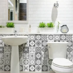 Sticker Mural Carrelage adhésif Cuisine Salle de Bain - 24 STICKERS CARRELAGES AZULEJOS TALIHA - 24stickers15x15cm