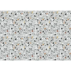 Sticker Mural Carrelage adhésif Cuisine Salle de Bain - 24 STICKERS CARRELAGES TERRAZZO CARLOFORT - 24stickers15x15cm