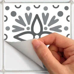 Sticker Mural Carrelage adhésif Cuisine Salle de Bain - 24 STICKERS CARRELAGES AZULEJOS YASMINE - 24stickers15x15cm