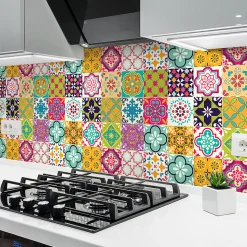 Sticker Mural Carrelage adhésif Cuisine Salle de Bain - 24 STICKERS CARRELAGES AZULEJOS CUSTODIO - 24stickers15x15cm