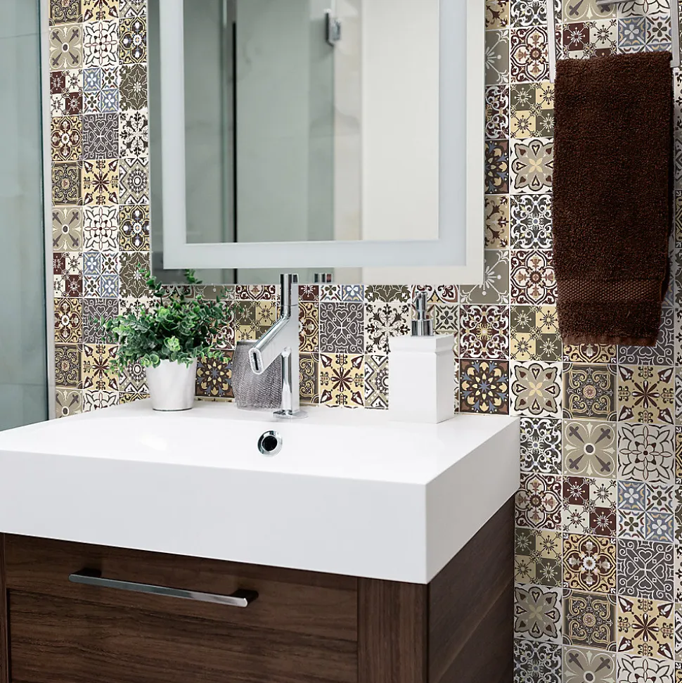 Sticker Mural Carrelage adhésif Cuisine Salle de Bain - 24 STICKERS CARRELAGES AZULEJOS JAVIERNA - 24stickers15x15cm