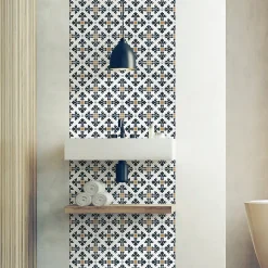 Sticker Mural Carrelage adhésif Cuisine Salle de Bain - 24 STICKERS CARRELAGES AZULEJOS CAMILLO - 24stickers15x15cm
