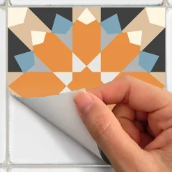 Sticker Mural Carrelage adhésif Cuisine Salle de Bain - 24 STICKERS CARRELAGES AZULEJOS GRAZELANO - 24stickers15x15cm