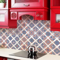 Sticker Mural Carrelage adhésif Cuisine Salle de Bain - 24 STICKERS CARRELAGES AZULEJOS ARLINDA - 24stickers15x15cm