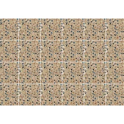 Sticker Mural Carrelage adhésif Cuisine Salle de Bain - 24 STICKERS CARRELAGES TERRAZZO FILIPO - 24stickers15x15cm
