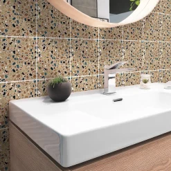 Sticker Mural Carrelage adhésif Cuisine Salle de Bain - 24 STICKERS CARRELAGES TERRAZZO FILIPO - 24stickers15x15cm