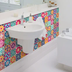 Sticker Mural Carrelage adhésif Cuisine Salle de Bain - 24 STICKERS CARRELAGES AZULEJOS AMERICA - 24stickers15x15cm