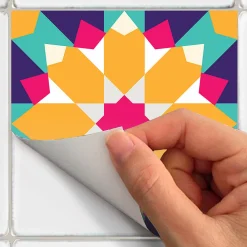 Sticker Mural Carrelage adhésif Cuisine Salle de Bain - 24 STICKERS CARRELAGES AZULEJOS AMERICA - 24stickers15x15cm