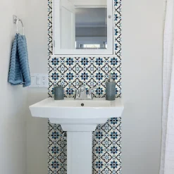 Sticker Mural Carrelage adhésif Cuisine Salle de Bain - 24 STICKERS CARRELAGES AZULEJOS ROSALINA - 24stickers15x15cm