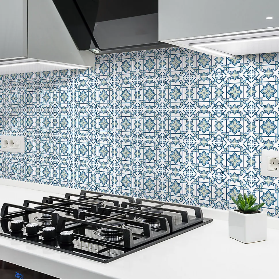 Sticker Mural Carrelage adhésif Cuisine Salle de Bain - 24 STICKERS CARRELAGES AZULEJOS MESSINE - 24stickers15x15cm