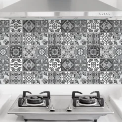 Sticker Mural Carrelage adhésif Cuisine Salle de Bain - 24 STICKERS CARRELAGES AZULEJOS GEOMENO - 24stickers15x15cm