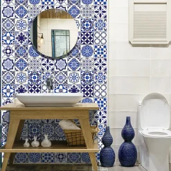 Sticker Mural Carrelage adhésif Cuisine Salle de Bain - 24 STICKERS CARRELAGES AZULEJOS EUSEBIO - 24stickers15x15cm