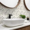 Sticker Mural Carrelage adhésif Cuisine Salle de Bain - 24 STICKERS CARRELAGES TERRAZZO PIANO - 24stickers15x15cm