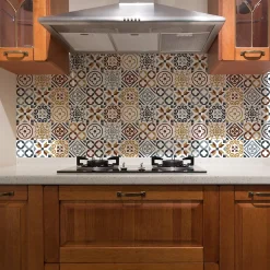 Sticker Mural Carrelage adhésif Cuisine Salle de Bain - 24 STICKERS CARRELAGES AZULEJOS ZEPETINO - 24stickers15x15cm