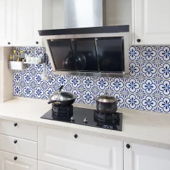 Sticker Mural Carrelage adhésif Cuisine Salle de Bain - 24 STICKERS CARRELAGES AZULEJOS TEVA - 24stickers15x15cm