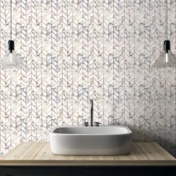 Sticker Mural Carrelage adhésif Cuisine Salle de Bain - 24 STICKERS CARRELAGES EFFET MARBRE LIGNE DORÉE - 24stickers15x15cm