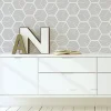 Sticker Mural Carrelage adhésif Cuisine Salle de Bain - CARRELAGES HEXAGONES NUANCE DE GRIS DESIGN - 28stickershexagones15x13,5cm