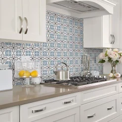 Sticker Mural Carrelage adhésif Cuisine Salle de Bain - 24 STICKERS CARRELAGES AZULEJOS ESPÉRANZA - 24stickers15x15cm