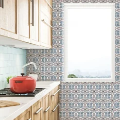 Sticker Mural Carrelage adhésif Cuisine Salle de Bain - 24 STICKERS CARRELAGES AZULEJOS ESPÉRANZA - 24stickers15x15cm